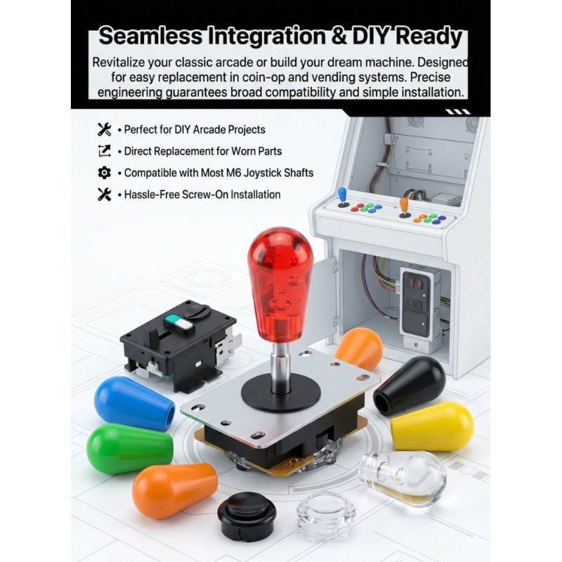 Arcade Games Vending - 1 PCS M6 Joystick American Ball