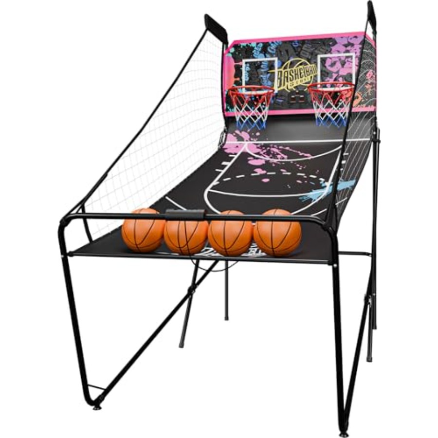 Arcade Games & Vending Co - Indoor foldable 2-player electronic basketball arcade