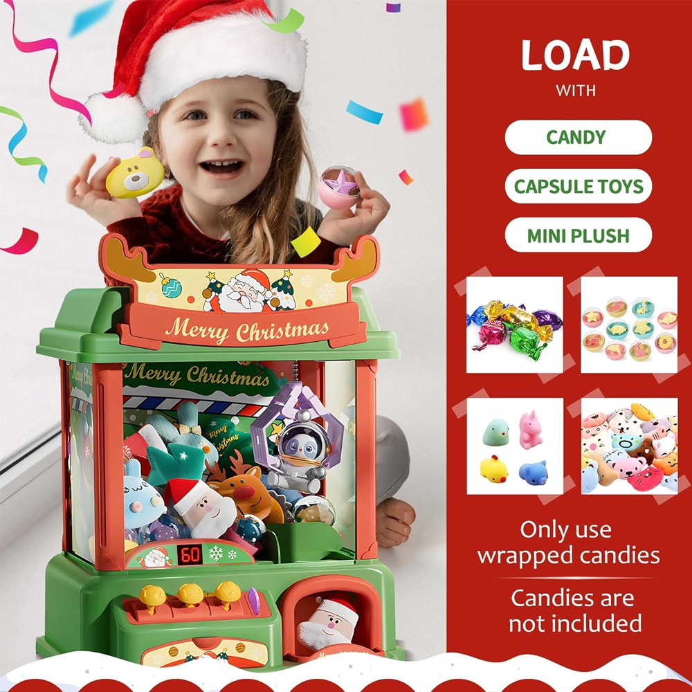 Christmas Claw Machine For Kid - đánh giá và giá Arcade Toy Vending Machine