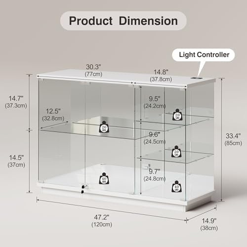 RGB Glass Display Cabinet with - đánh giá và giá Glass Cabinet Display