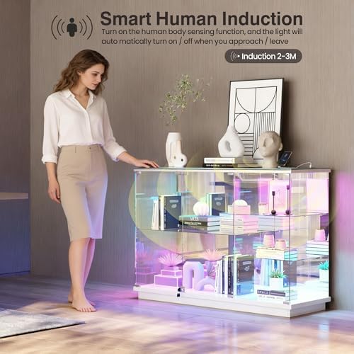 RGB Glass Display Cabinet with - đánh giá và giá Glass Cabinet Display