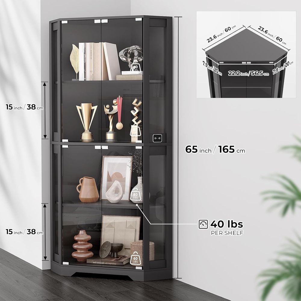 65 Illuminated Glass Display C - đánh giá và giá Glass Cabinet Display