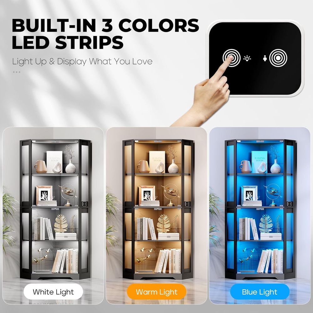 65 Illuminated Glass Display C - đánh giá và giá Glass Cabinet Display