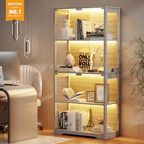 Display Cabinet with Glass Doo - đánh giá và giá Glass Cabinet Display
