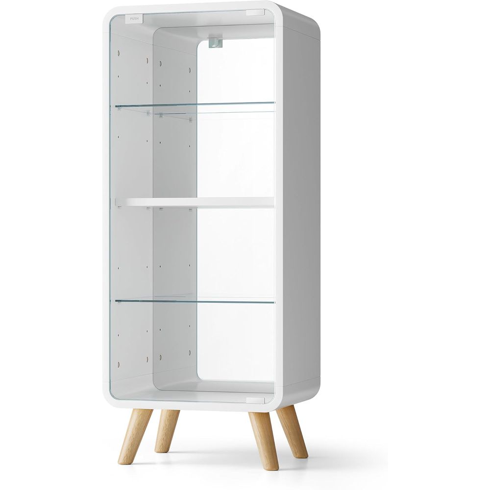 4-Tier Adjustable Glass Displa - đánh giá và giá Glass Cabinet Display