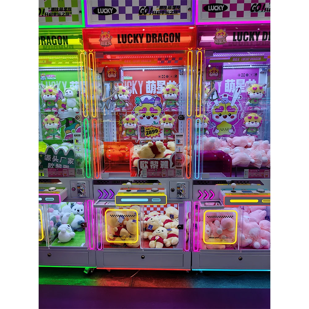 #New Colorful Claw Machine Luc - đánh giá và giá Arcade Toy Vending Machine