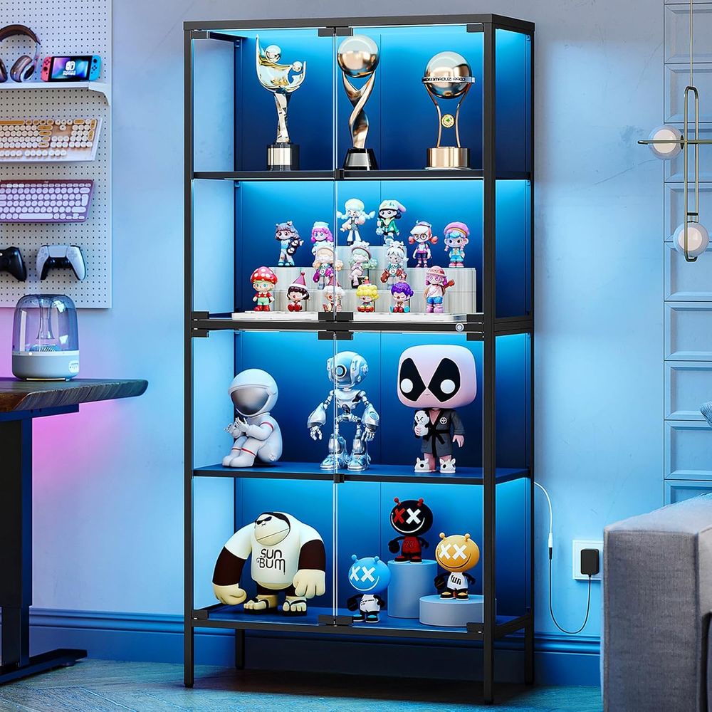 65 LED-Illuminated Glass Displ - đánh giá và giá Glass Cabinet Display