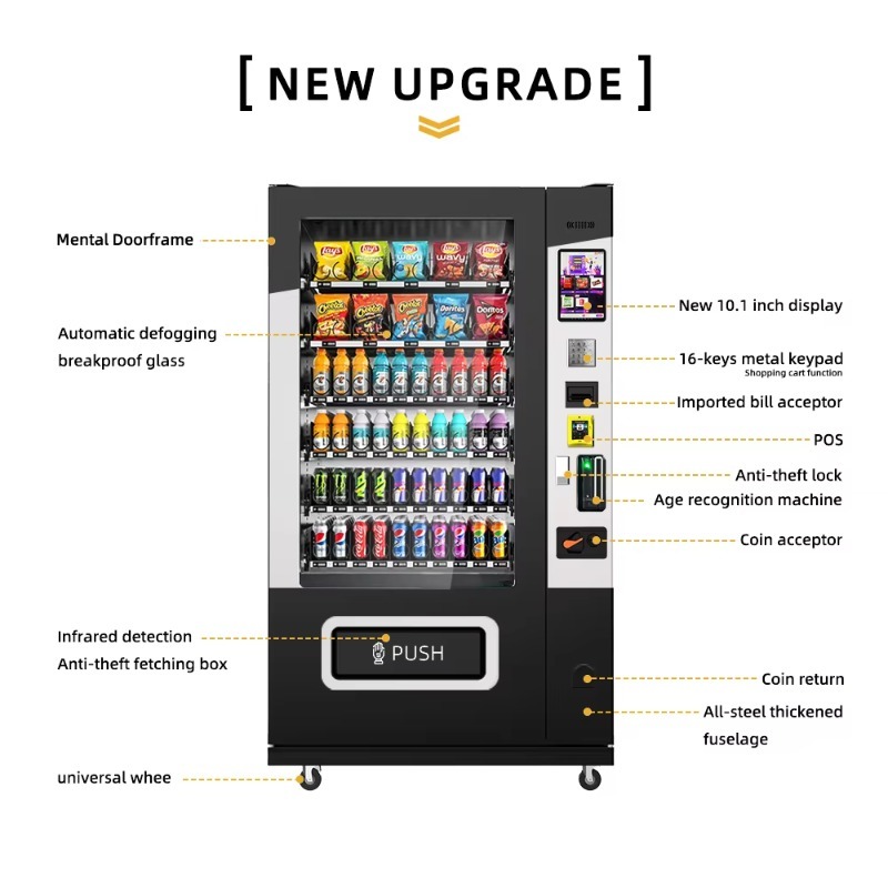 Retail Snack Drink Vending Mac - đánh giá và giá Vending Machine Qr Code