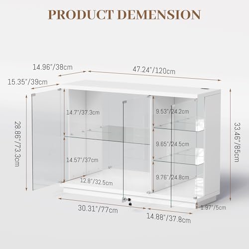 Glass Display Cabinet with Loc - đánh giá và giá Glass Cabinet Display